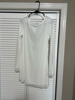 White Long-Sleeve Women's Dress